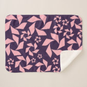 Mitternacht Violet & Strawberry Cream Spirale Blan Sherpadecke (Vorderseite (Horizontal))