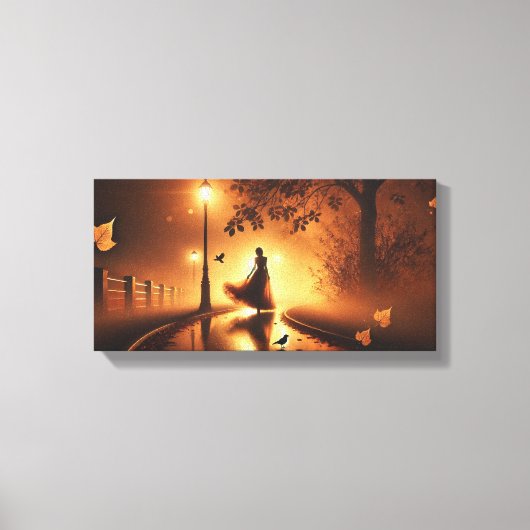 Mitternacht Waltz im Nebelwald Leinwanddruck (Vorderseite)