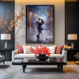 Mitternacht Waltz - Rainy Romance in Contemporary Poster