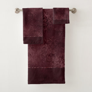Mitternacht Wein Romance Dunkler Satiny Grunge D Badhandtuch Set