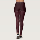 Mitternacht Wein Romance | Dunkler Satiny Grunge D Leggings (Rückseite)