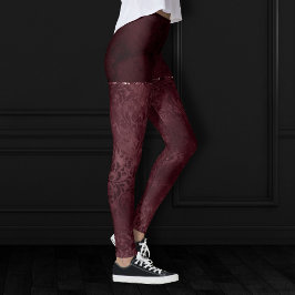 Mitternacht Wein Romance | Dunkler Satiny Grunge D Leggings