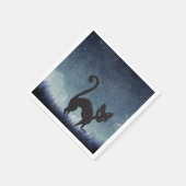 Mitternacht Whiskers & Moonlit Mischief Paper Napk Serviette (Ecke)