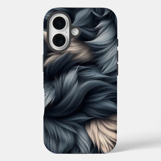 Mitternacht Wolf - Tief Silver Lila Pelz Handy Cas Case-Mate iPhone Hülle (Rückseite)