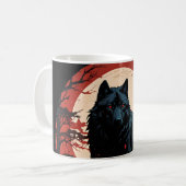 Mitternacht Wolfs Moon Kaffeetasse (Vorderseite Links)