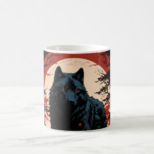 Mitternacht Wolfs Moon Kaffeetasse