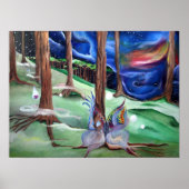 Mitternacht Woodland Fairy Poster (Vorne)