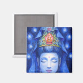 Mitternacht Zen Meditation Kuan Yin Magnet (Vorderseite/Rückseite)