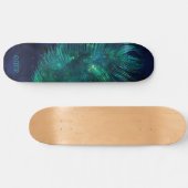*~* Mitternachter blauer Himmel Kosmische Smarald  Skateboard (Horizontal)