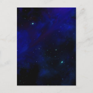 Mitternachter blauer Himmel mit Sternen Postkarte