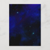 Mitternachter blauer Himmel mit Sternen Postkarte (Vorderseite)