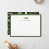 Mitternachtgarten | Business Stationery Flat Card Mitteilungskarte (Vorderseite/Rückseite Beispiel)