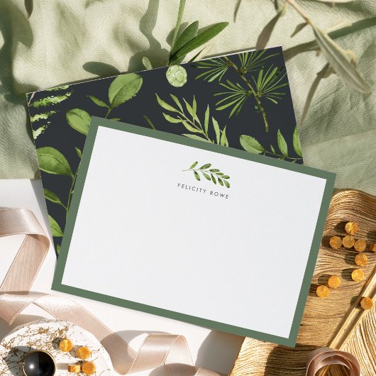 Mitternachtgarten | Business Stationery Flat Card Mitteilungskarte