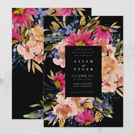 Mitternachtgarten Einladung (Vorne/Hinten)