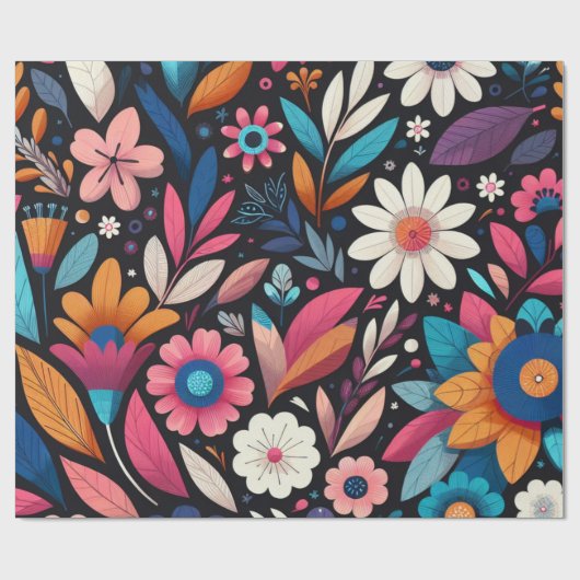 Mitternachtgarten Geschenkpapier (Flach)