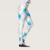 Mitternachtgarten Hawaiian Tropical Floral Leggings (Rechts)