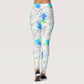 Mitternachtgarten Hawaiian Tropical Floral Leggings (Rückseite)