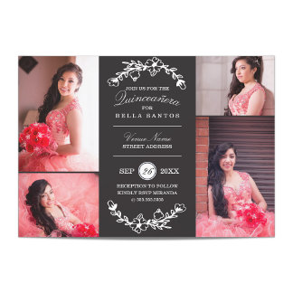 Mitternachtgarten Quinceañera Invite Einladung