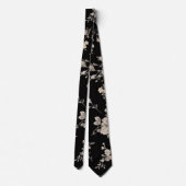 Mitternächtliche Blumen-Eleganz Krawatte (Rückseite)