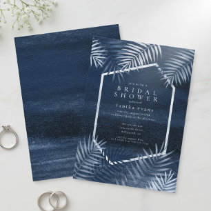 Mitternachtliche Tropische Palmen Moody Blue ID132