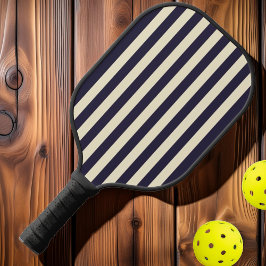 Mitternachtlicher Polo-Streifen Pickleball Schläger