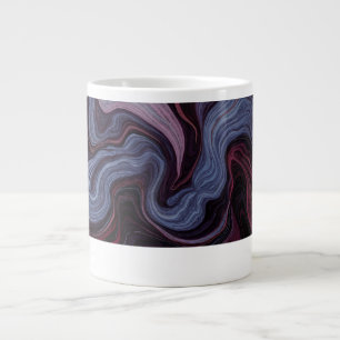 Mitternachts-Amethyst-Marmor-Wirbel Lila Blau Flui Jumbo-Tasse