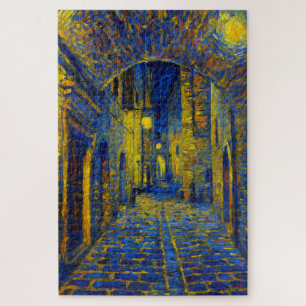 Mitternachts-Assisi-Torbogen Van Gogh Art Puzzle