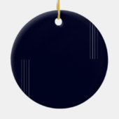 Mitternachts-Blumenkranz Keramik Ornament (Hinten)