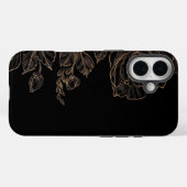 Mitternachts-Blüten-Eleganz Case-Mate iPhone Hülle (Rückseite (Horizontal))