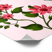Mitternachts-Blüten-Schmetterling-Blumen-Passendes Poster (Ecke)