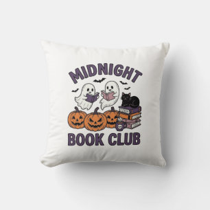 Mitternachts-Buchclub Halloween-Lesedesign_1 Kissen