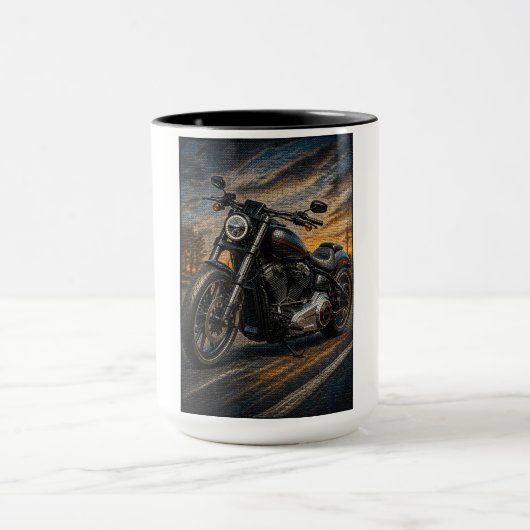 Mitternachts-Cruiser-Mosaik-Kunsttasse Tasse (Zentrum)