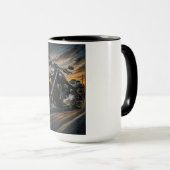 Mitternachts-Cruiser-Mosaik-Kunsttasse Tasse (VorderseiteRechts)