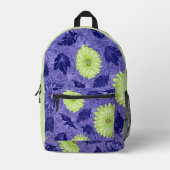 Mitternachts-Daisy-Garten Bedruckter Rucksack (Vorderseite)