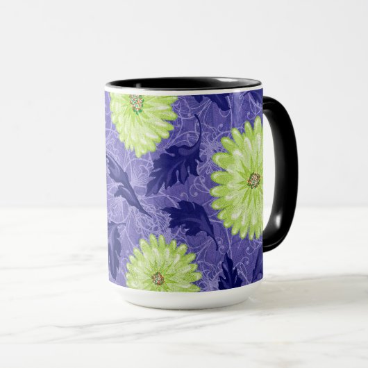 Mitternachts-Daisy-Garten Tasse (VorderseiteRechts)