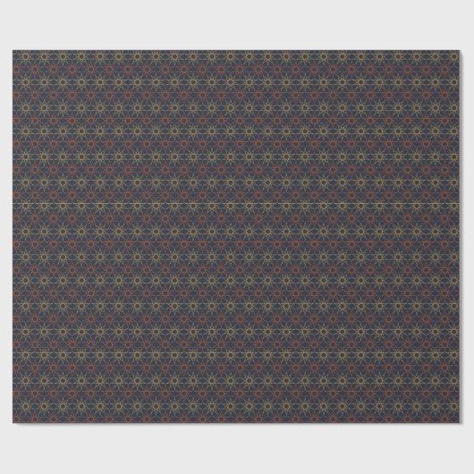 Mitternachts-Duo-Geometrie Geschenkpapier (Flach)