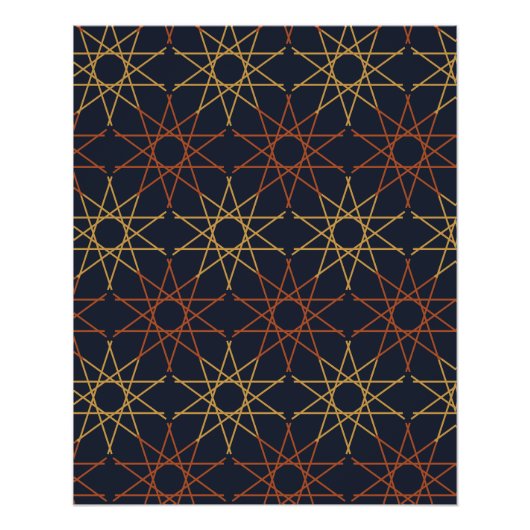 Mitternachts-Duo-Geometrie Poster (Vorderseite)