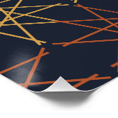 Mitternachts-Duo-Geometrie Poster (Ecke)