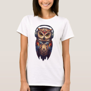 Mitternachts-Echo – Abstrakter Uhu mit Seele T-Shirt