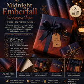 Mitternachts-Emberfall Geschenkpapier Set