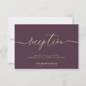 Mitternachts-Feigen-Formal-Hochzeit nach dem Abend Einladung (Vorderseite)