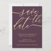 Mitternachts-Feigen-Hochzeit Benutzerdefinierte Fo Save The Date (Vorderseite)