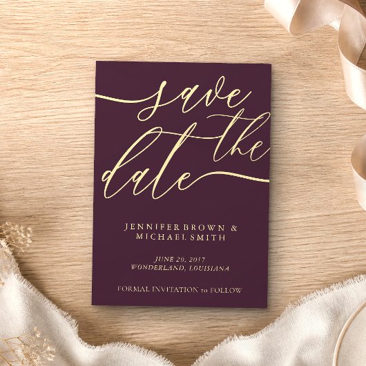 Mitternachts-Feigen-Hochzeit Benutzerdefinierte Fo Save The Date