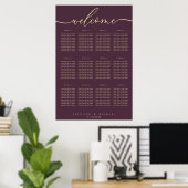 Mitternachts-Feigenparty-Feier Sitzplatz Willkomme Poster (Heimbüro)