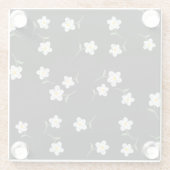 Mitternachts-Gasterl-Blumen-Set | Botanische Blume Glasuntersetzer (Rückseite)