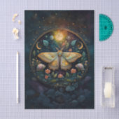Mitternachts-Gazeflügel, Motte & Mond Vertikal Seidenpapier (Handwerk)