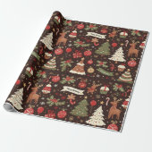 Mitternachts-Geburtstags-Weihnachten Geschenkpapier (Ungerollt)