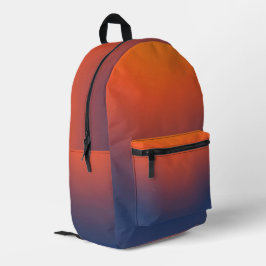 Mitternachts-Glutfarbenverlauf Bedruckter Rucksack