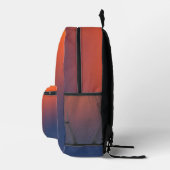 Mitternachts-Glutfarbenverlauf Bedruckter Rucksack (Rechts)