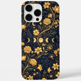 Mitternachts-Gold-Botanikblüte iPhone 16 Pro Max Hülle